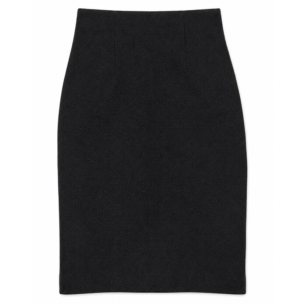 Vintage The Clothing Co Black Pencil Skirt Small Made in USA 100% Acrylic